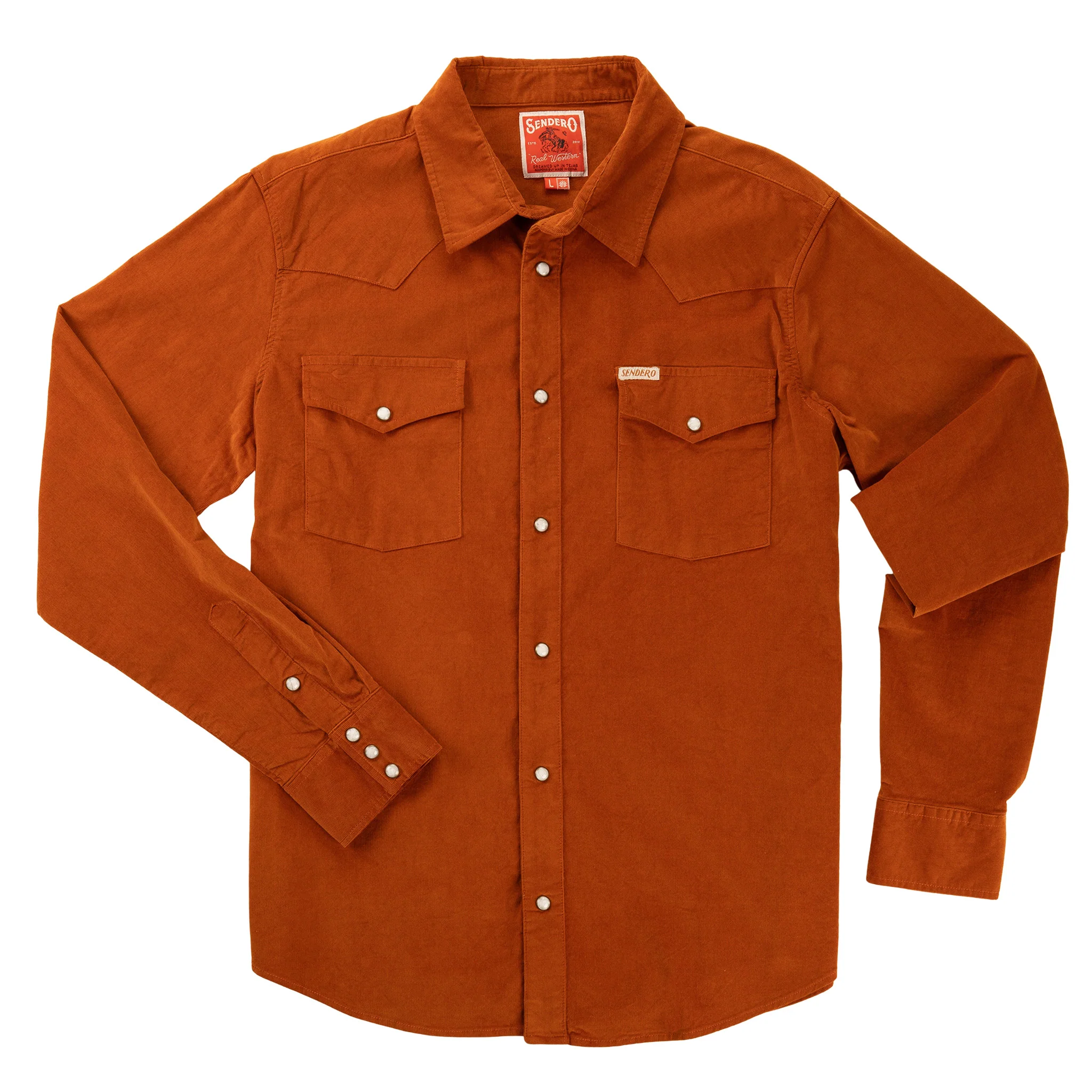 The Wyatt Pearl Snap Long Sleeve Corduroy Shirt - Image 15