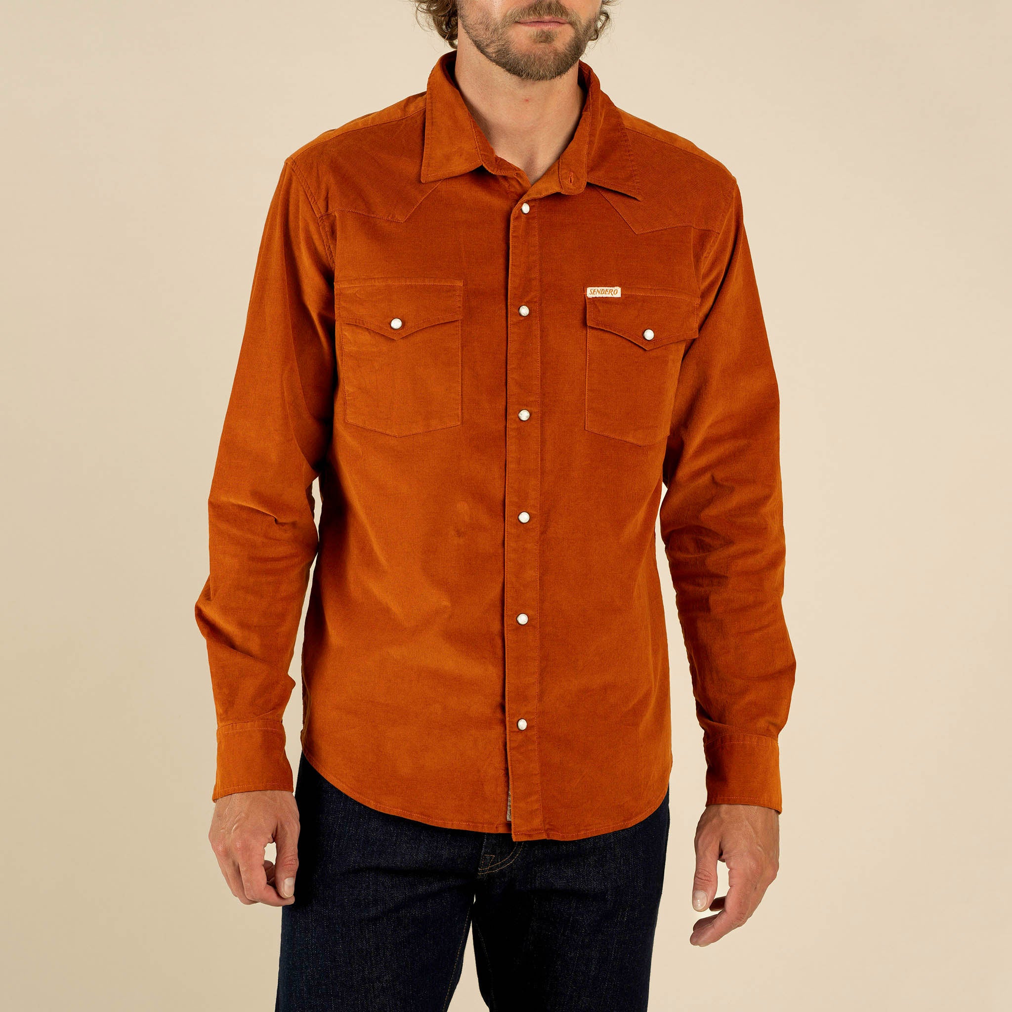The Wyatt Pearl Snap Long Sleeve Corduroy Shirt - Image 17
