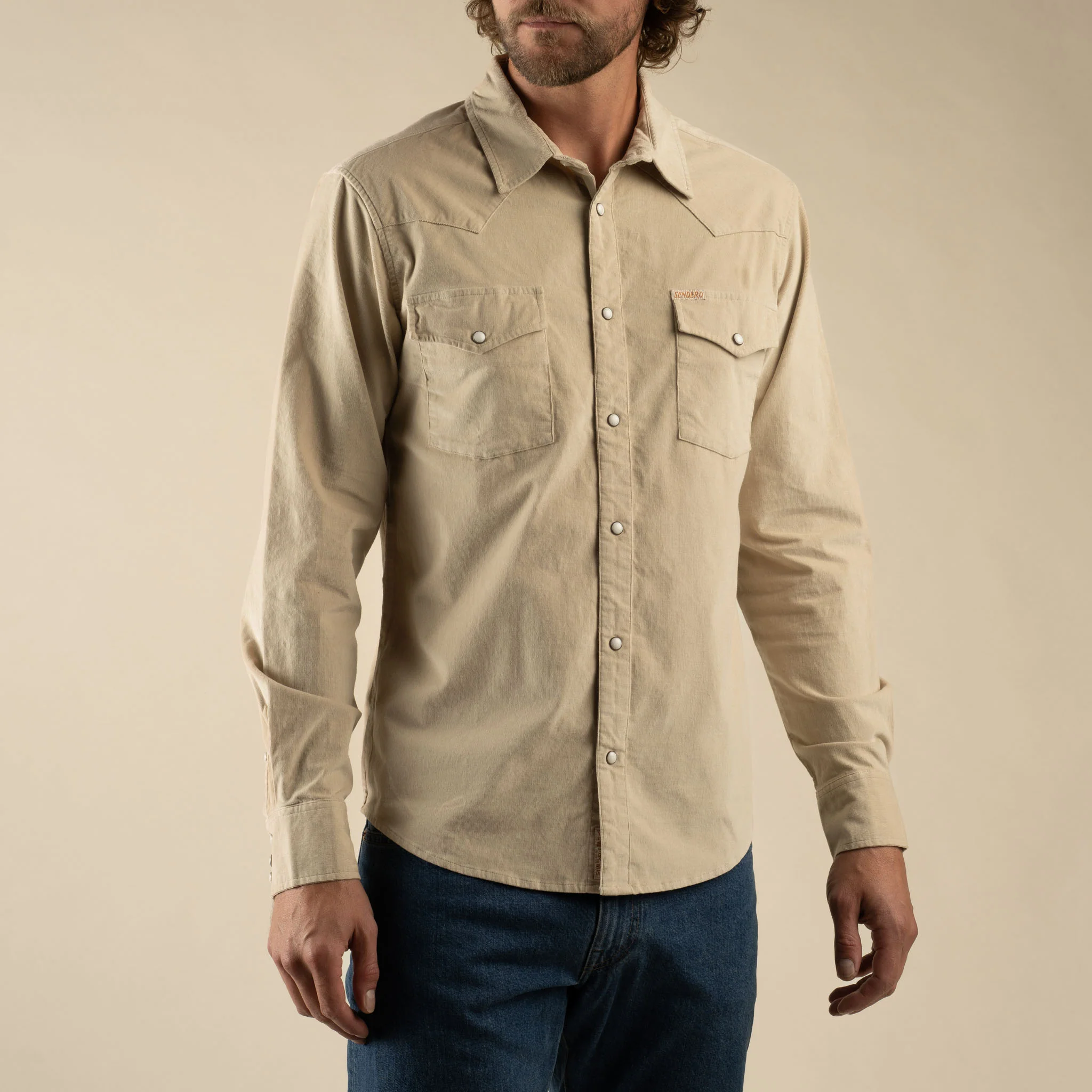 The Wyatt Pearl Snap Long Sleeve Corduroy Shirt - Image 7