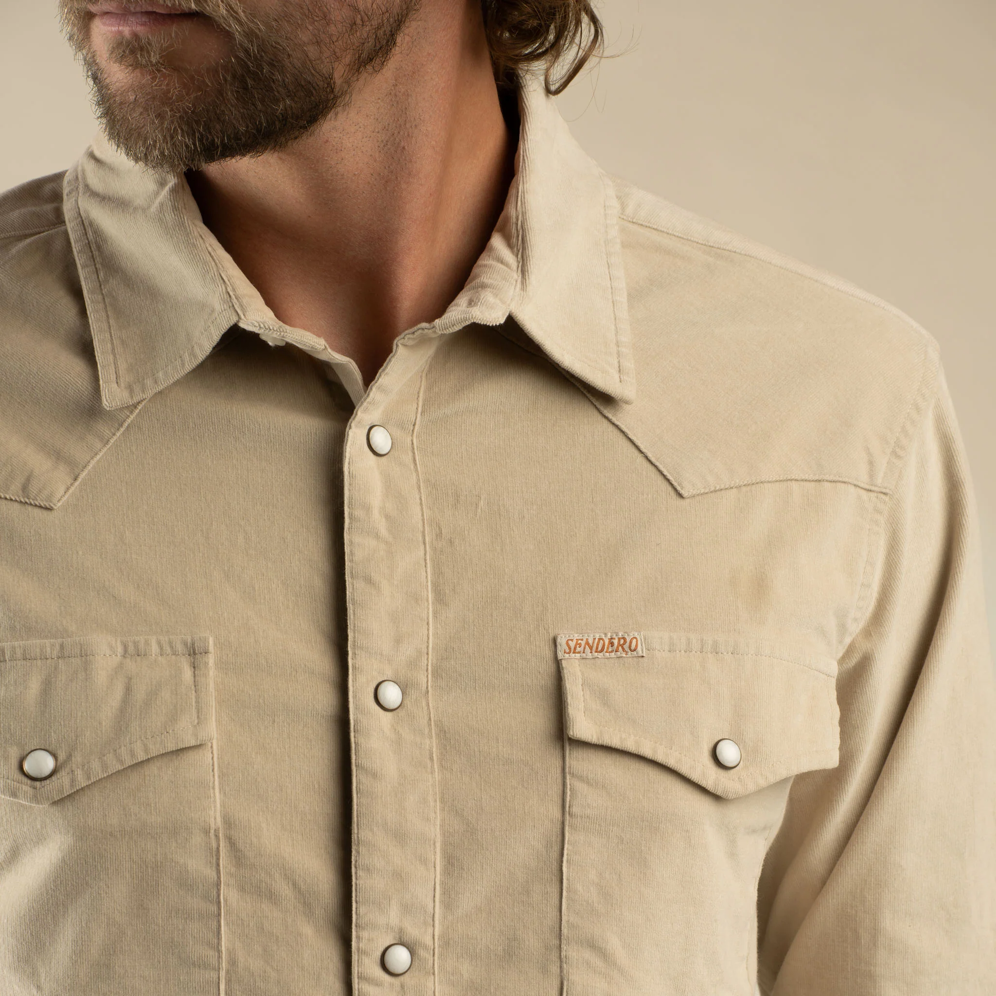 The Wyatt Pearl Snap Long Sleeve Corduroy Shirt - Image 9