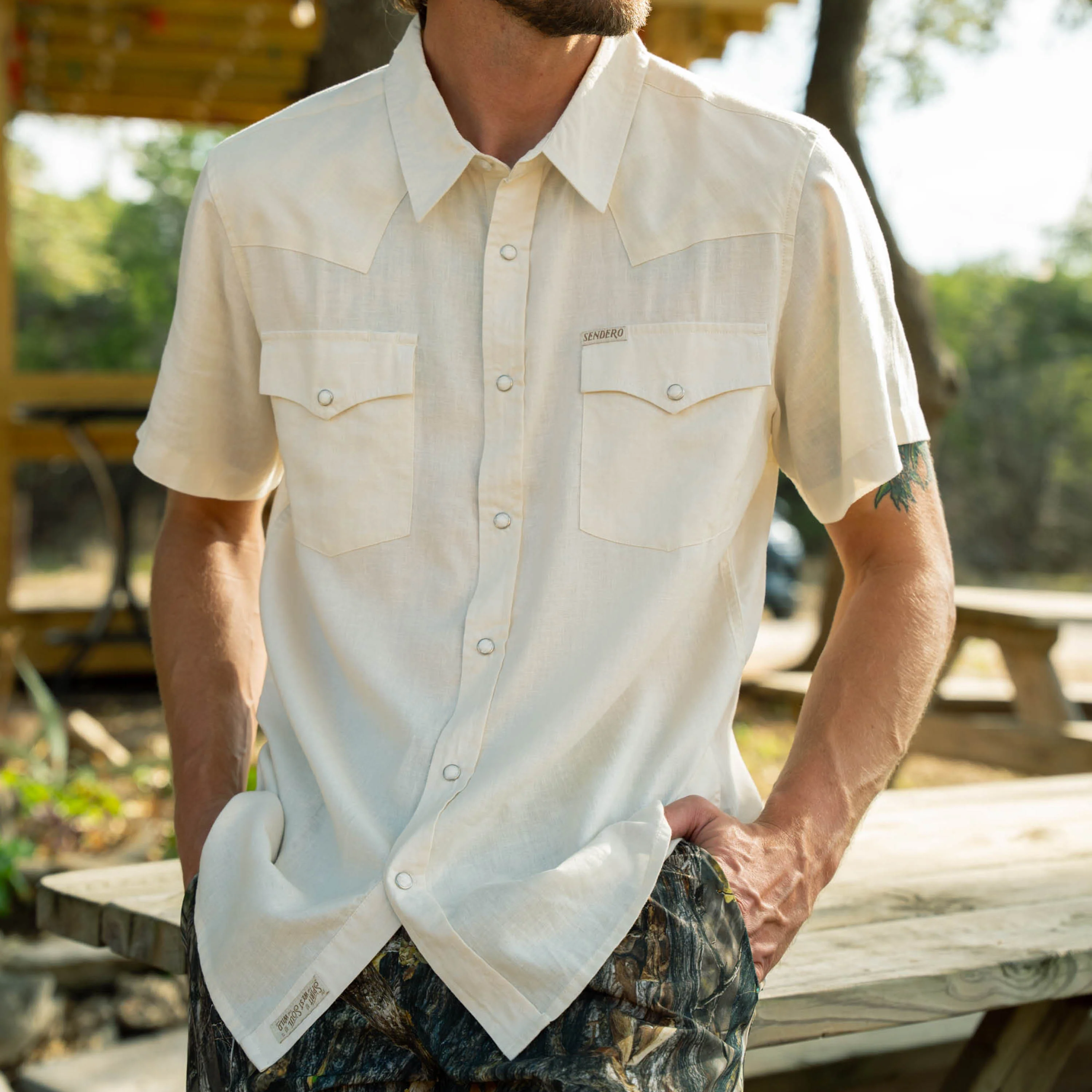 The Wyatt Pearl Snap Short Sleeve Solid Shirt - Image 2