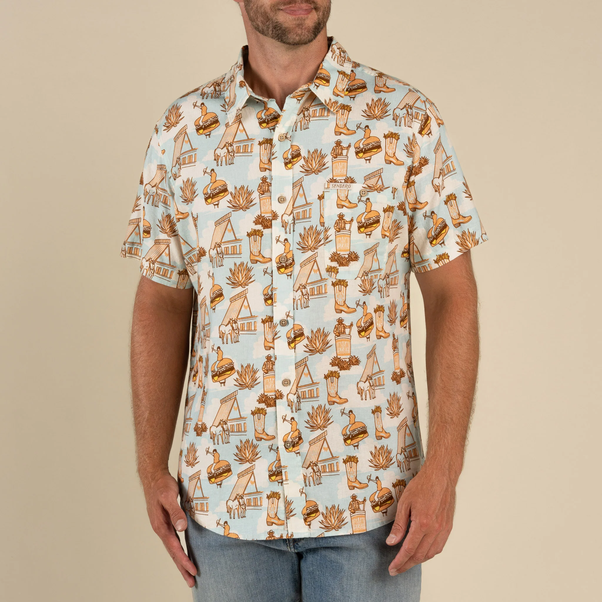 Whataburger x Sendero City Slicker Short Sleeve Shirt - Image 3