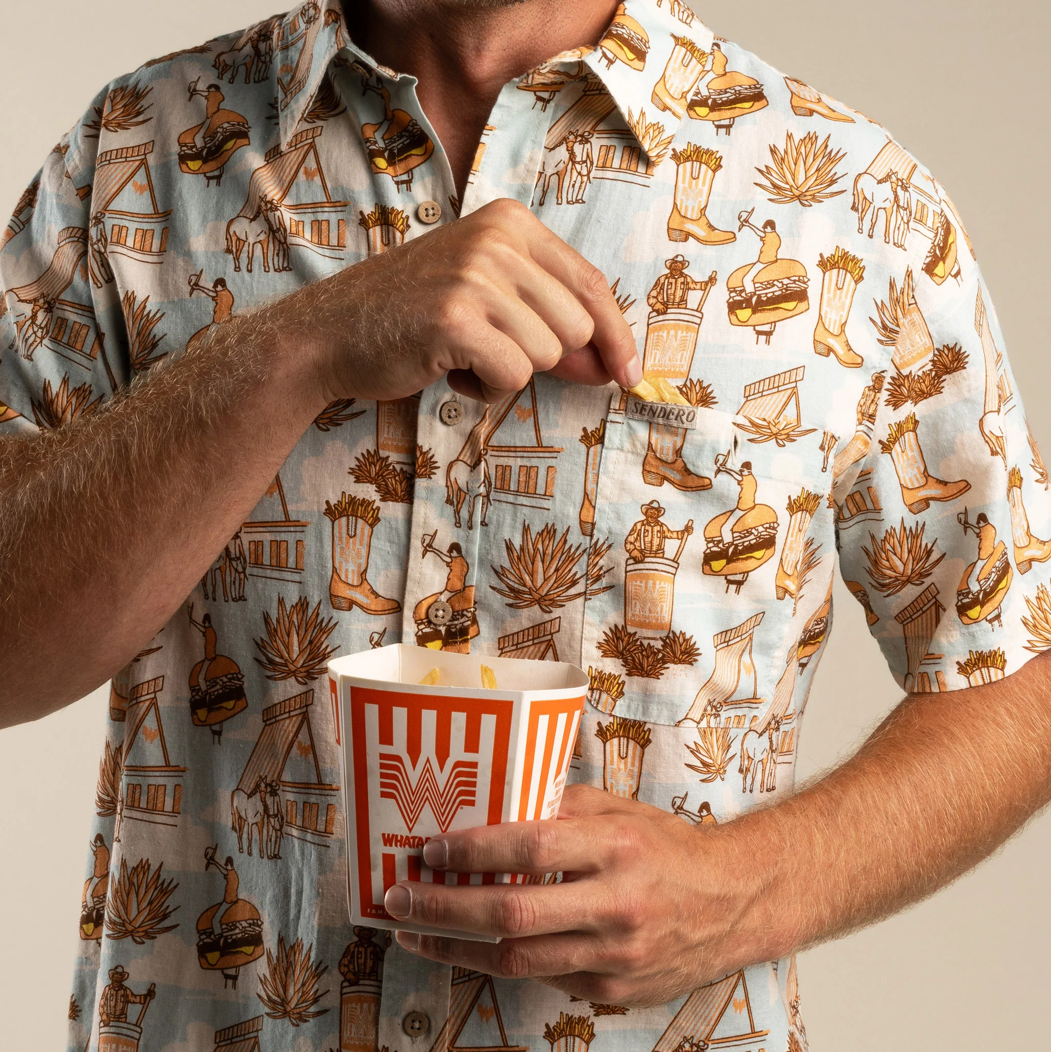 Whataburger x Sendero City Slicker Short Sleeve Shirt - Image 5