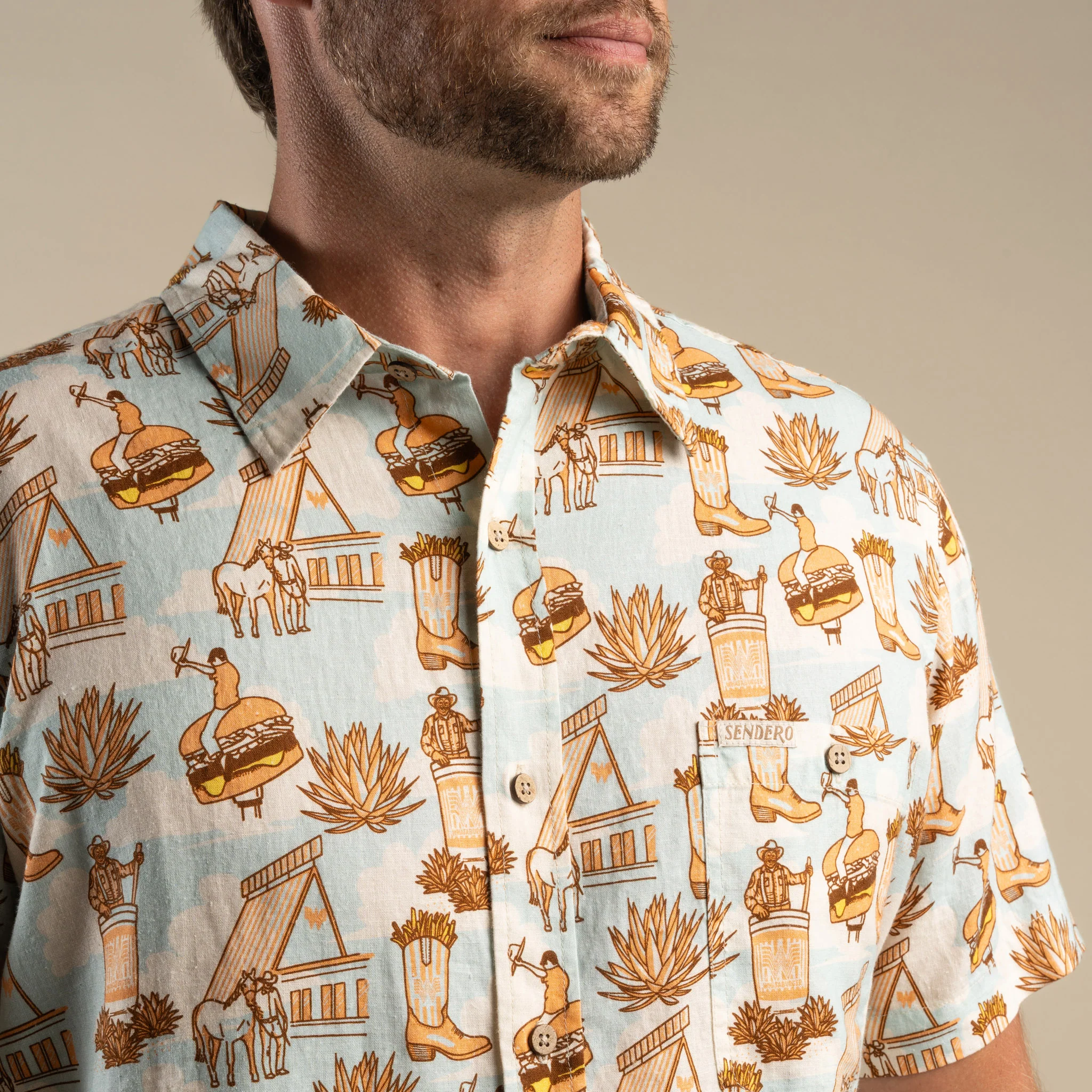 Whataburger x Sendero City Slicker Short Sleeve Shirt - Image 7