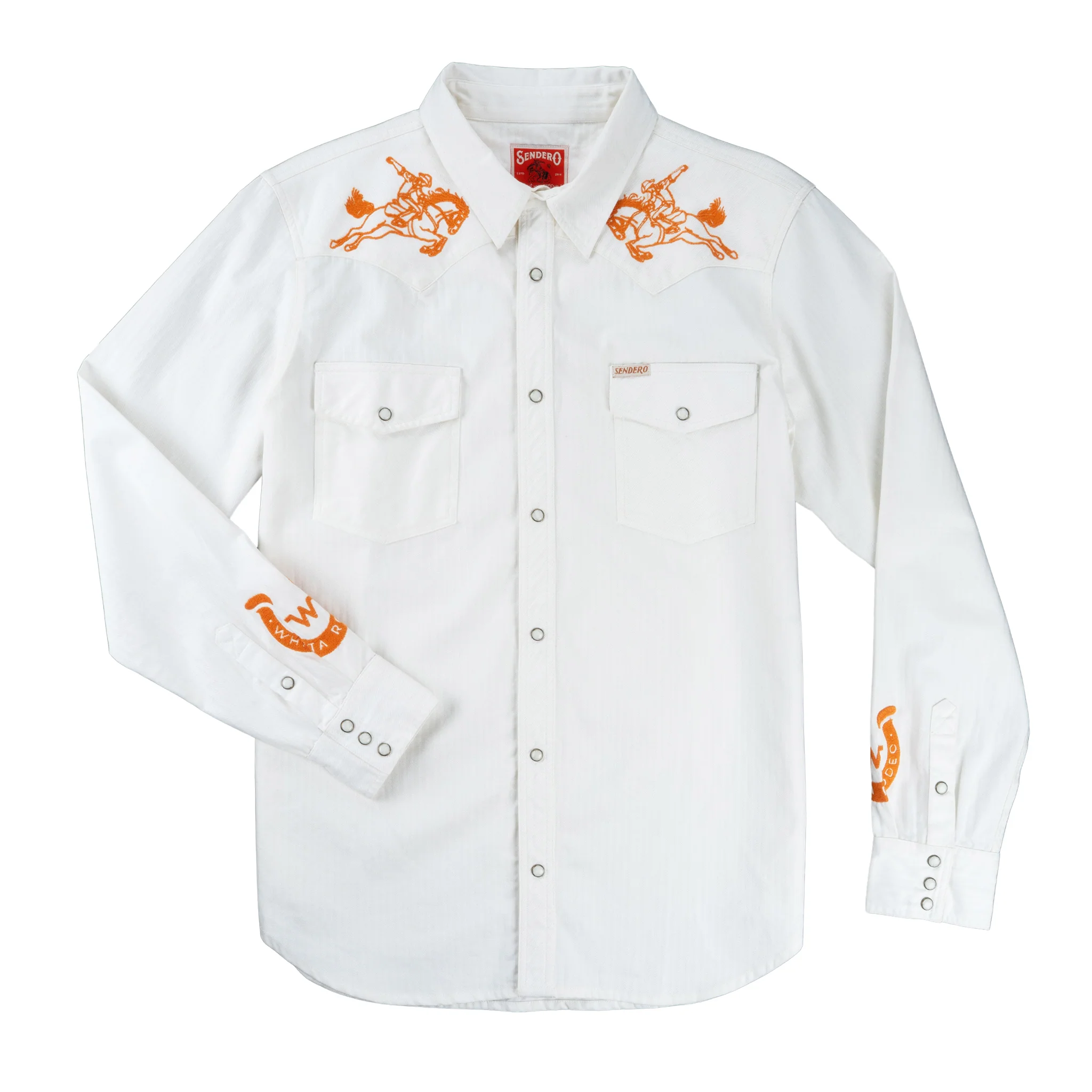 Whataburger x Sendero The Wyatt Pearl Snap Long Sleeve Embroidered Shirt