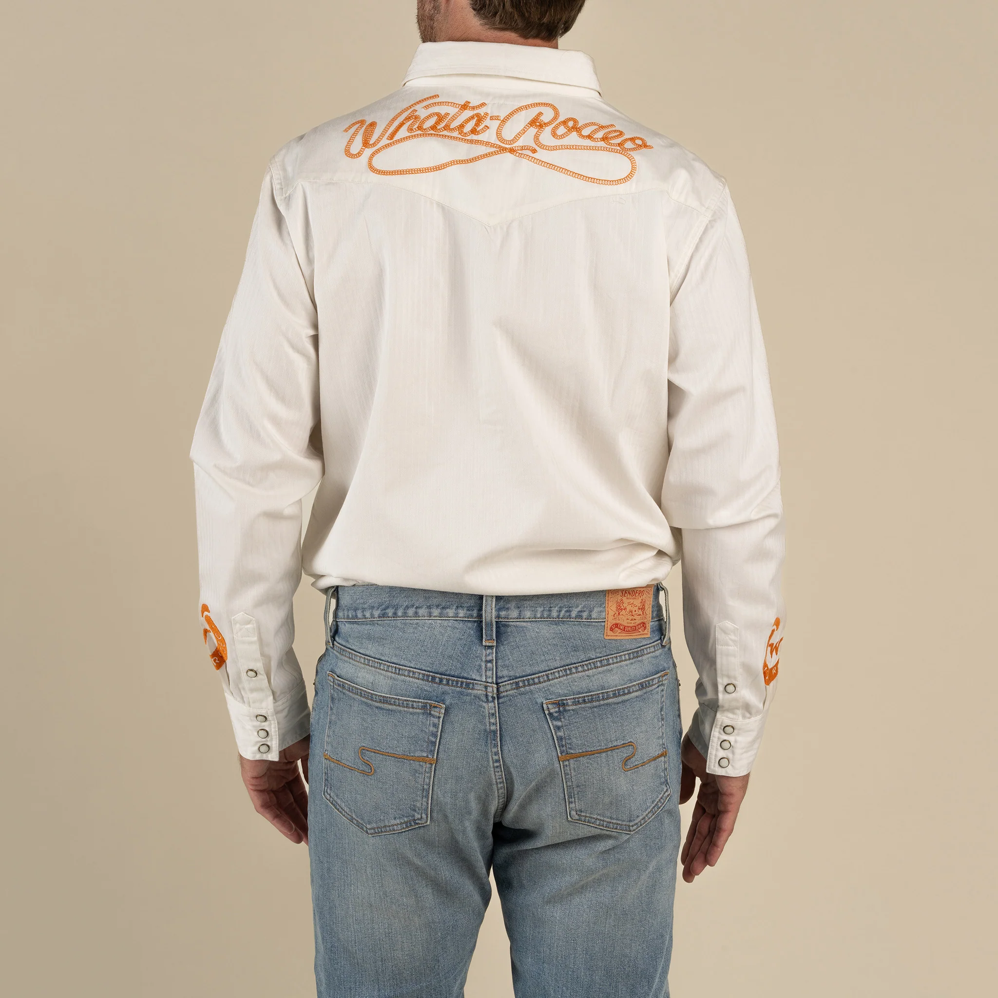 Whataburger x Sendero The Wyatt Pearl Snap Long Sleeve Embroidered Shirt - Image 5