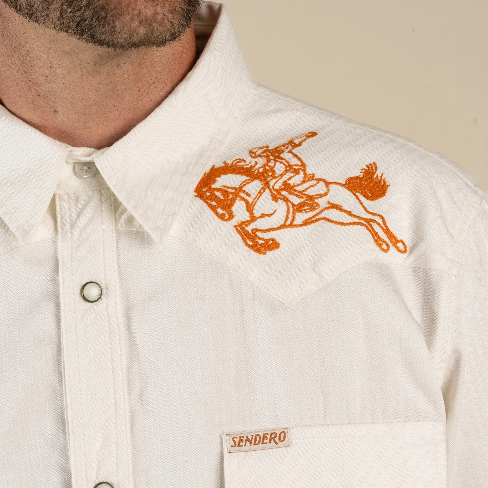 Whataburger x Sendero The Wyatt Pearl Snap Long Sleeve Embroidered Shirt - Image 8