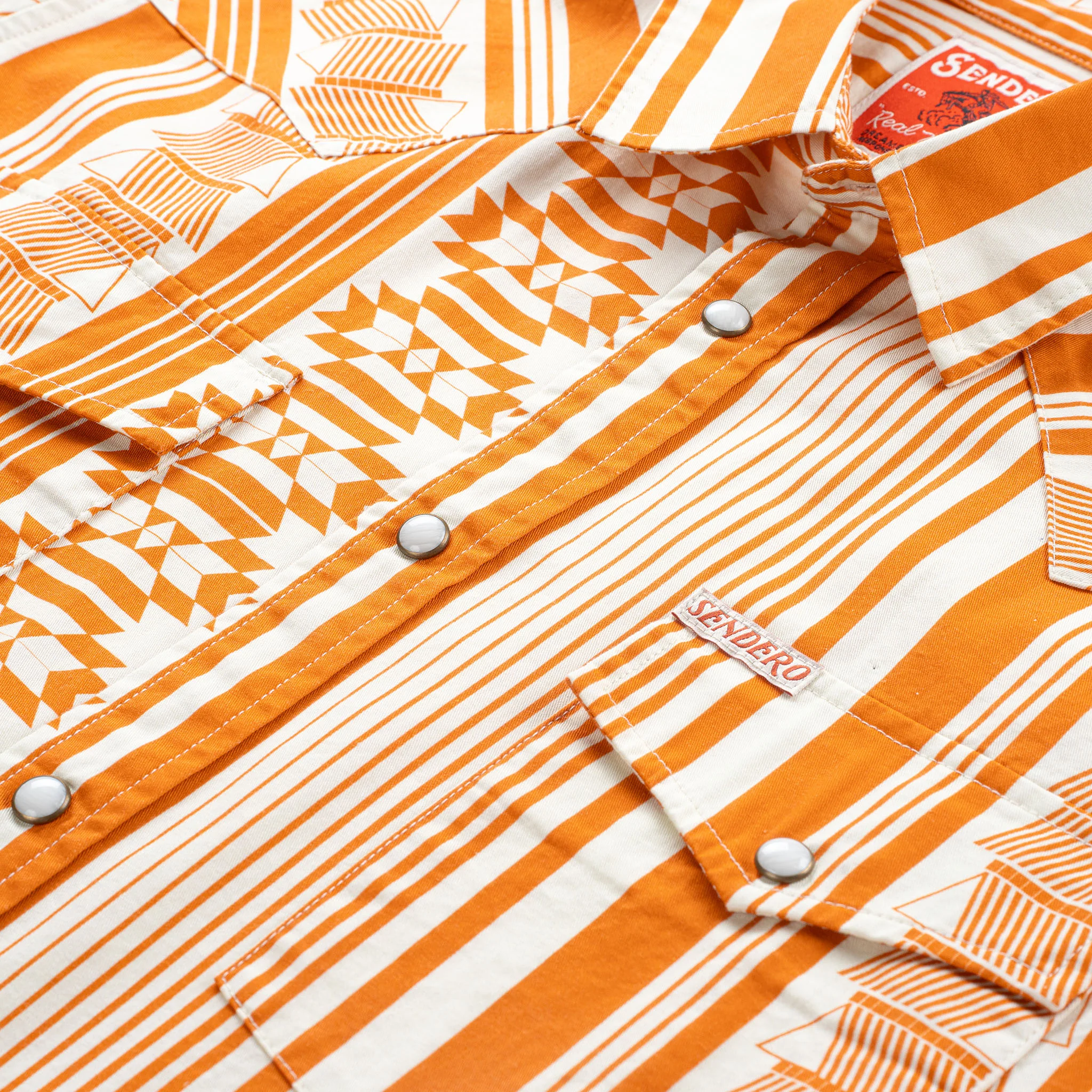 Whataburger x Sendero Wyatt Pearl Snap Long Sleeve Serape Shirt - Image 7